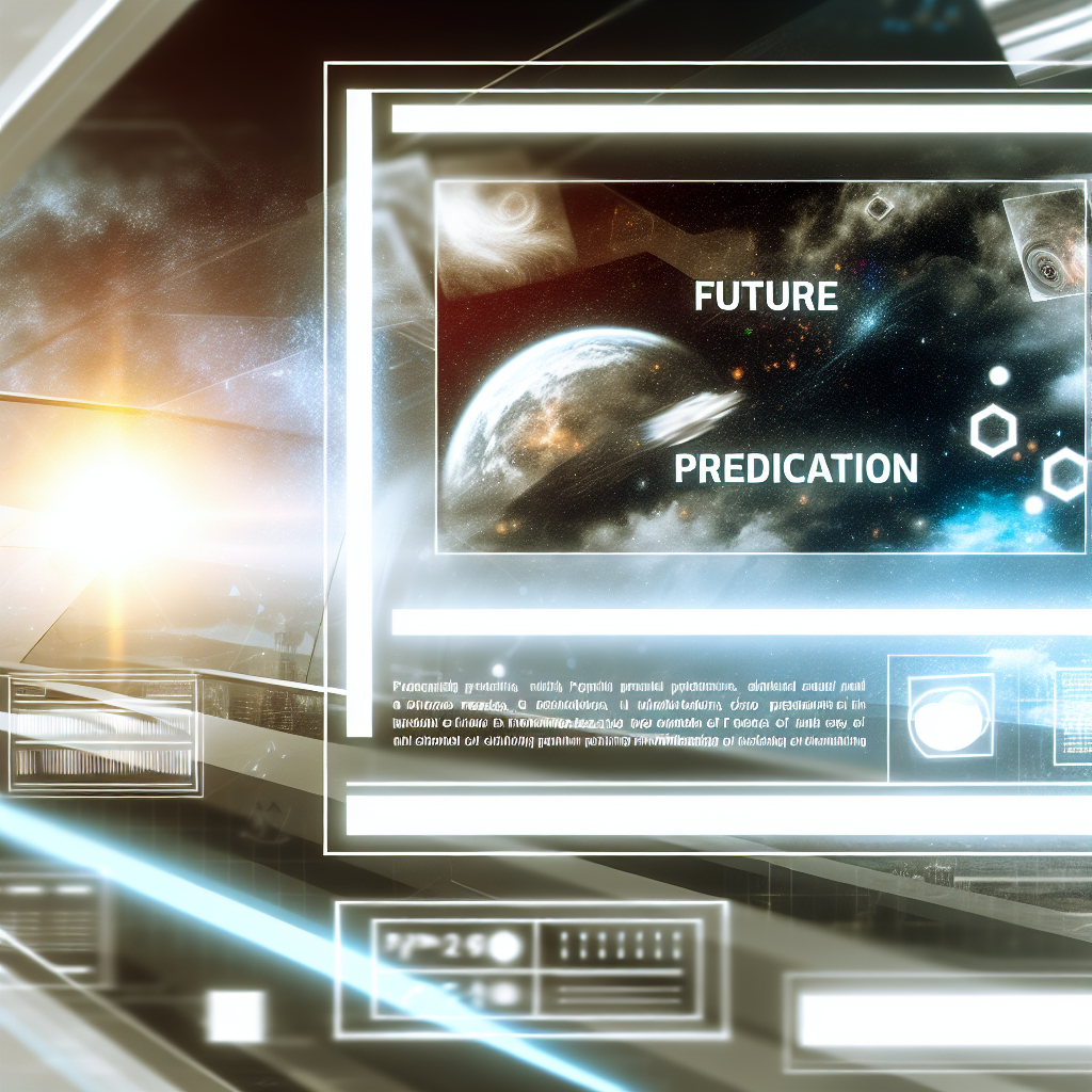 Predicting the Future: Harnessing the Power of Foresight and Technology